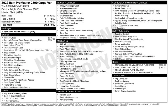 Ram ProMaster 2500 photo 13