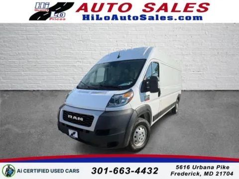 White 2022 Ram ProMaster 2500 High Roof for sale in Frederick, MD