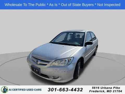 Silver 2005 Honda Civic EX for sale in Frederick, MD