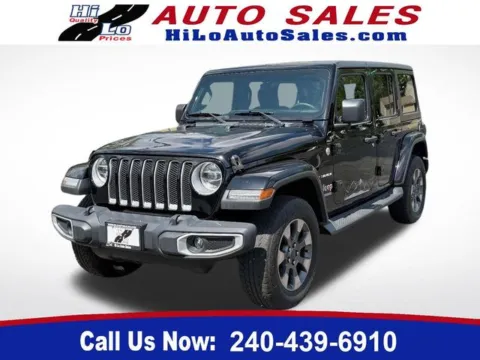 Black 2019 Jeep Wrangler Unlimited Sahara for sale in Frederick, MD