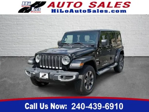 Black 2019 Jeep Wrangler Unlimited Sahara for sale in Frederick, MD