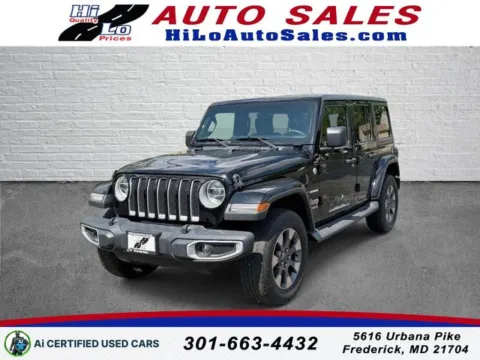 Black 2019 Jeep Wrangler Unlimited Sahara for sale in Frederick, MD
