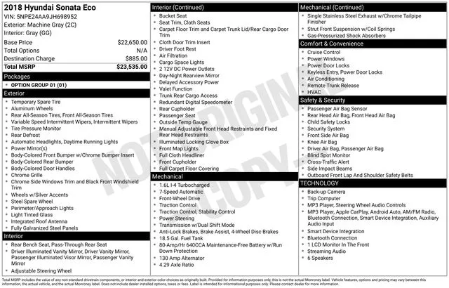 2018 Hyundai Sonata ECO for sale in Frederick, MD