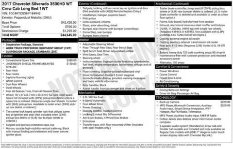 Gray 2017 Chevrolet Silverado 3500 HD Work Truck for sale in Frederick, MD