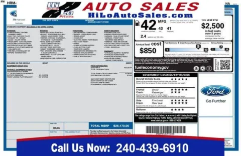 Blue 2018 Ford Fusion Hybrid S for sale in Frederick, MD