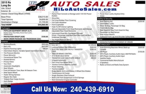 Black 2015 Ram 2500 Tradesman for sale in Frederick, MD