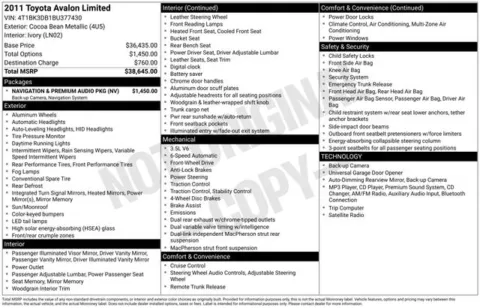 Brown 2011 Toyota Avalon Limited for sale in Frederick, MD