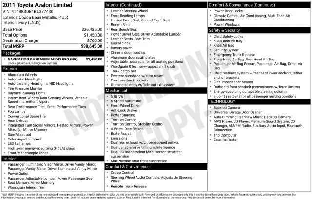 Toyota Avalon photo 18