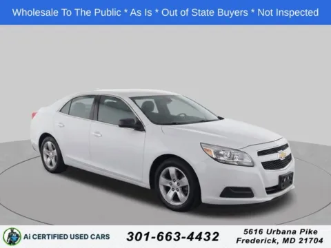 White 2013 Chevrolet Malibu LS for sale in Frederick, MD