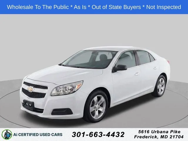 White 2013 Chevrolet Malibu LS for sale in Frederick, MD