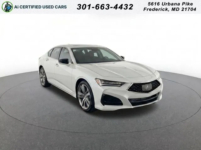 White 2021 Acura TLX Technology Package for sale in Frederick, MD