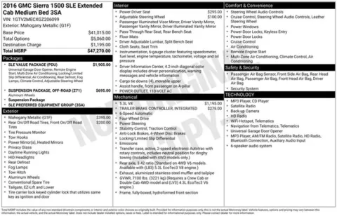Brown 2016 GMC Sierra 1500 SLE for sale in Frederick, MD