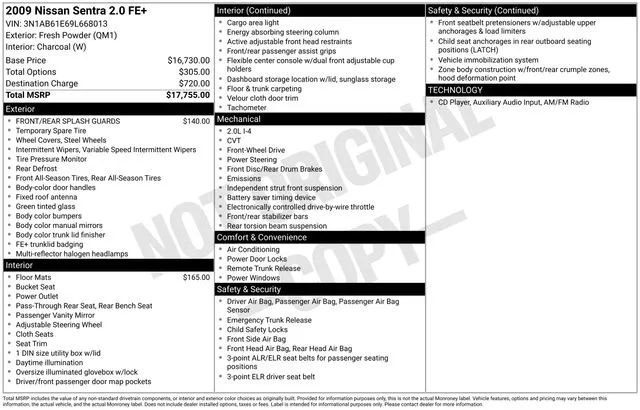 2009 Nissan Sentra 2.0 for sale in Frederick, MD