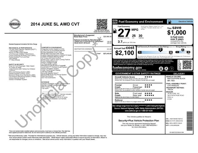 2014 Nissan Juke SL for sale in Frederick, MD