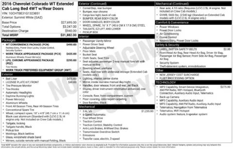 White 2016 Chevrolet Colorado Work Truck for sale in Frederick, MD