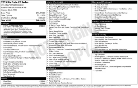 Brown 2015 Kia Forte LX for sale in Frederick, MD