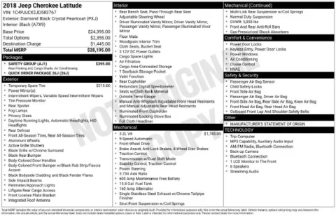 Black 2018 Jeep Cherokee Latitude for sale in Frederick, MD