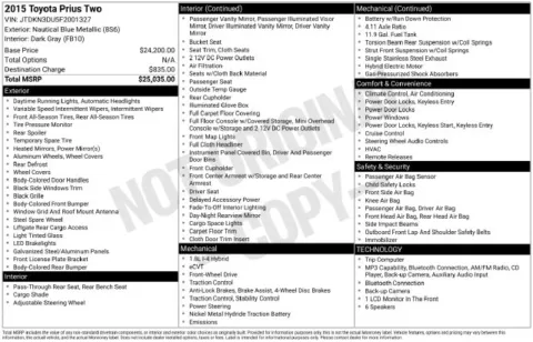 Photos of 2015 Toyota Prius Two for sale in Frederick, MD at Hi Lo Auto Sales
