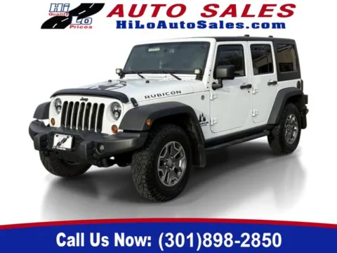 White 2013 Jeep Wrangler Unlimited Rubicon for sale in Frederick, MD
