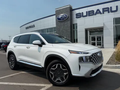 White 2021 Hyundai Santa Fe Hybrid SEL Premium for sale in Twin Falls, ID