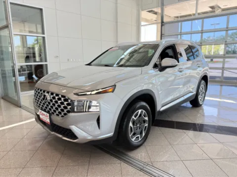 Silver 2021 Hyundai Santa Fe Hybrid Blue for sale in Lincoln, NE
