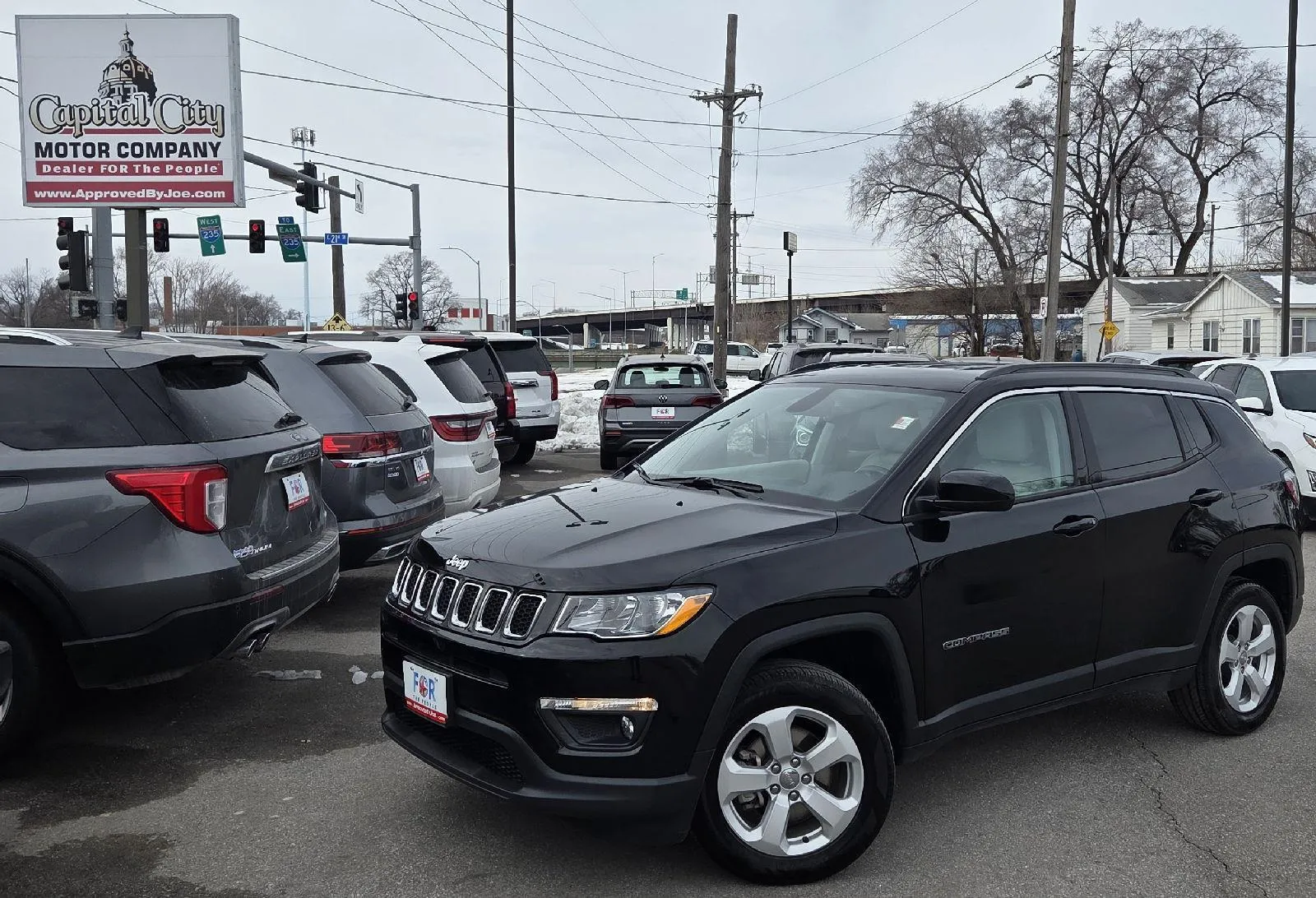 Black 2021 Jeep Compass Latitude for sale in Des Moines, IA
