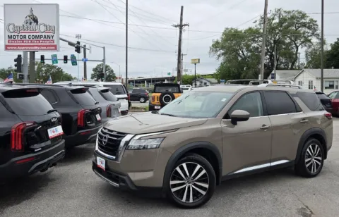 Beige 2023 Nissan Pathfinder Platinum for sale in Des Moines, IA