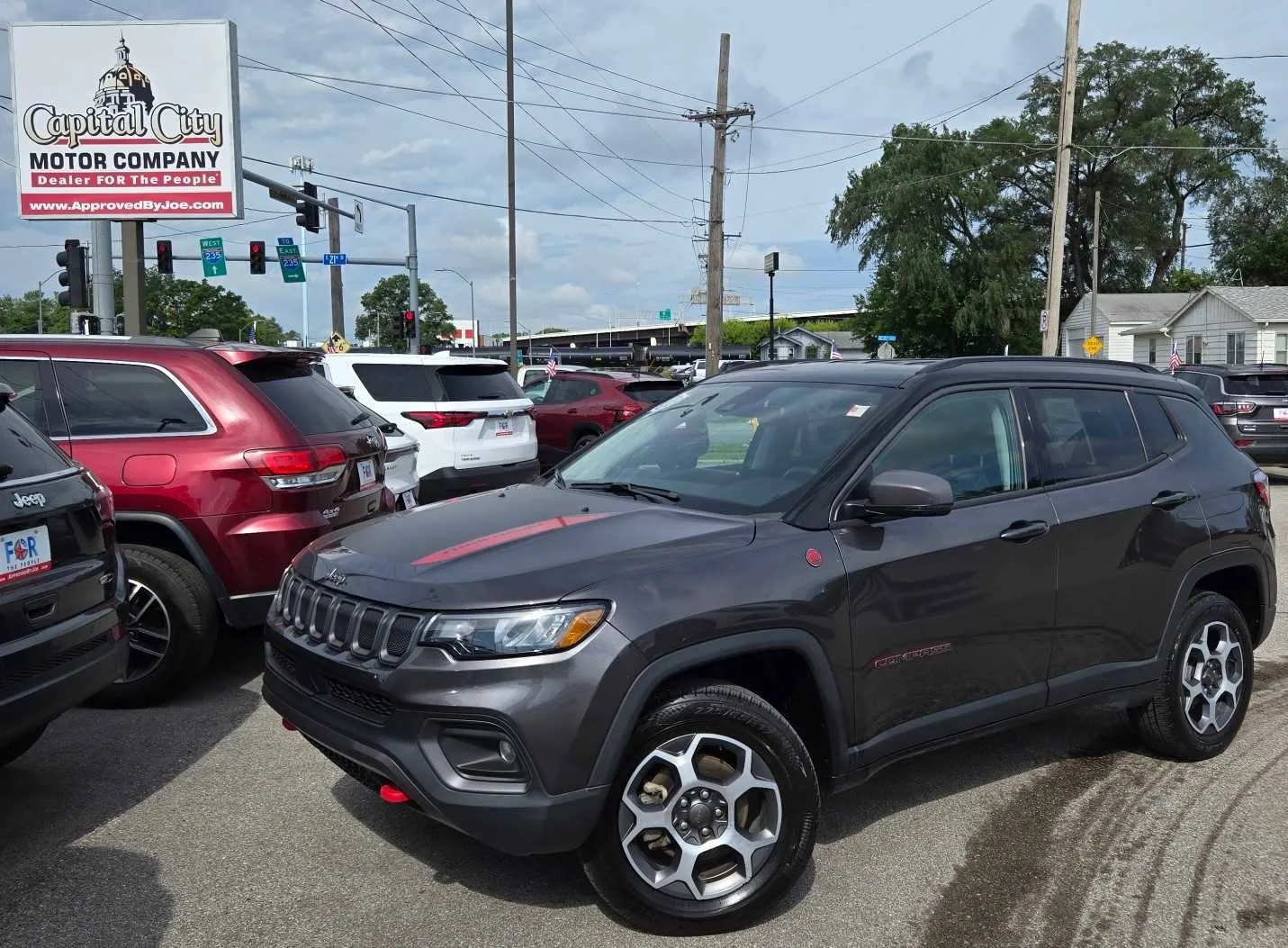 Gray 2022 Jeep Compass Trailhawk for sale in Des Moines, IA