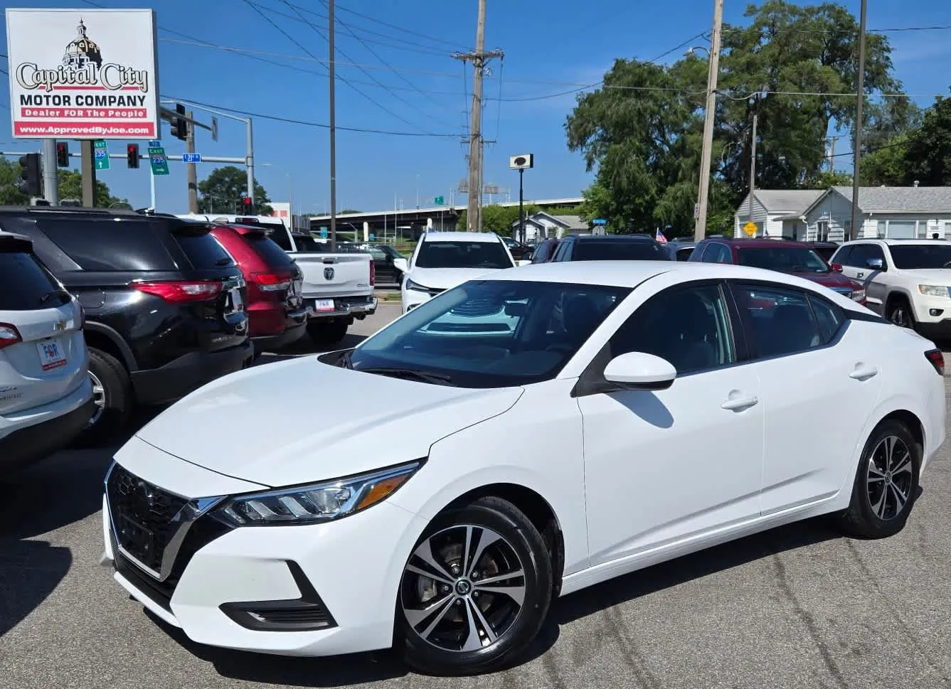 White 2021 Nissan Sentra SV for sale in Des Moines, IA