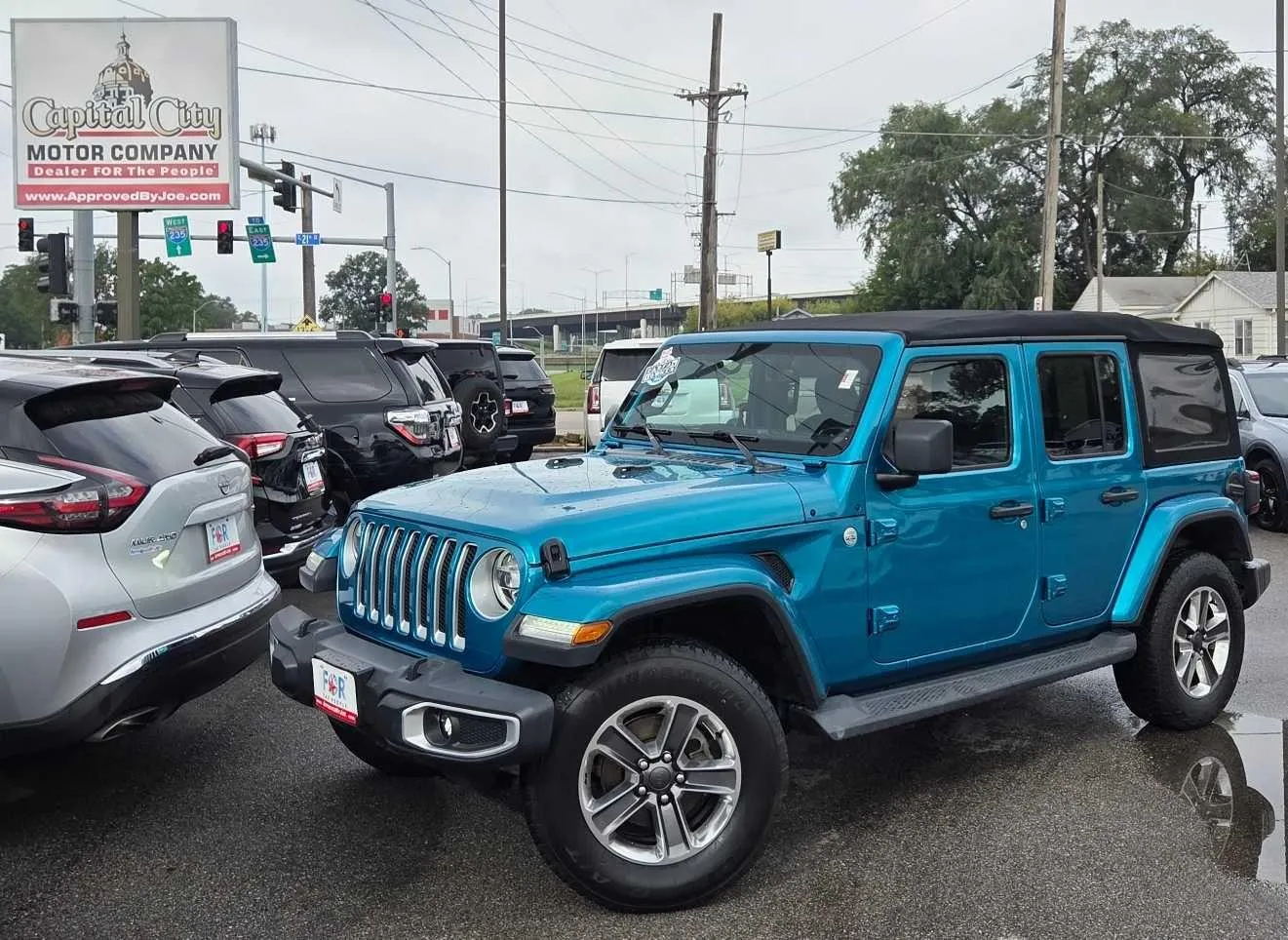 Blue 2020 Jeep Wrangler Unlimited Sahara for sale in Des Moines, IA