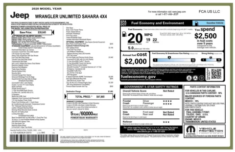 Photos of 2020 Jeep Wrangler Unlimited Sahara for sale in Boone, IA at Pat Clemons Inc.