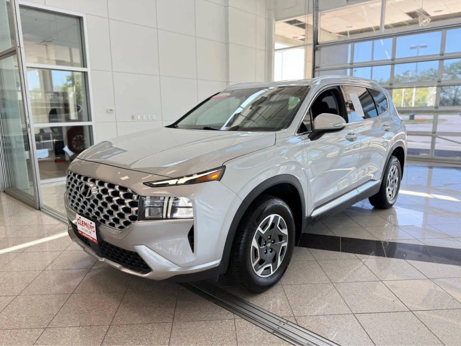 Silver 2021 Hyundai Santa Fe Hybrid Blue for sale in Lincoln, NE