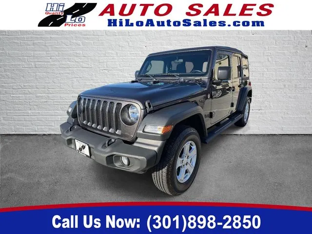 Gray 2021 Jeep Wrangler Unlimited Sport S for sale in Frederick, MD