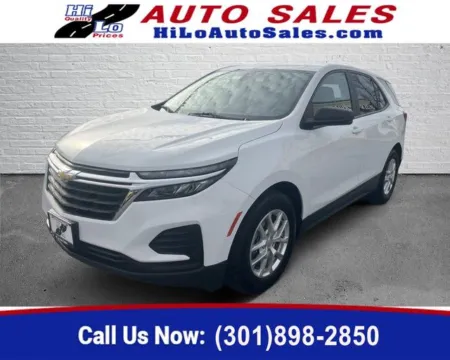 White 2022 Chevrolet Equinox LS for sale in Frederick, MD