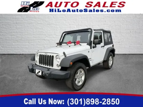 White 2018 Jeep Wrangler JK Sport for sale in Frederick, MD