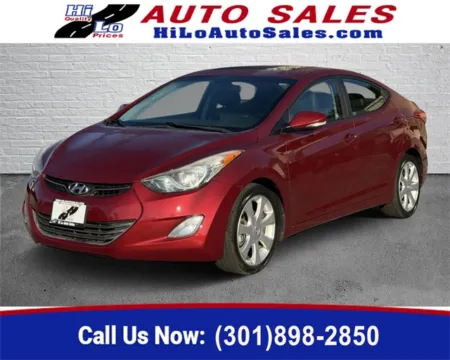Red 2013 Hyundai Elantra Limited for sale in Frederick, MD
