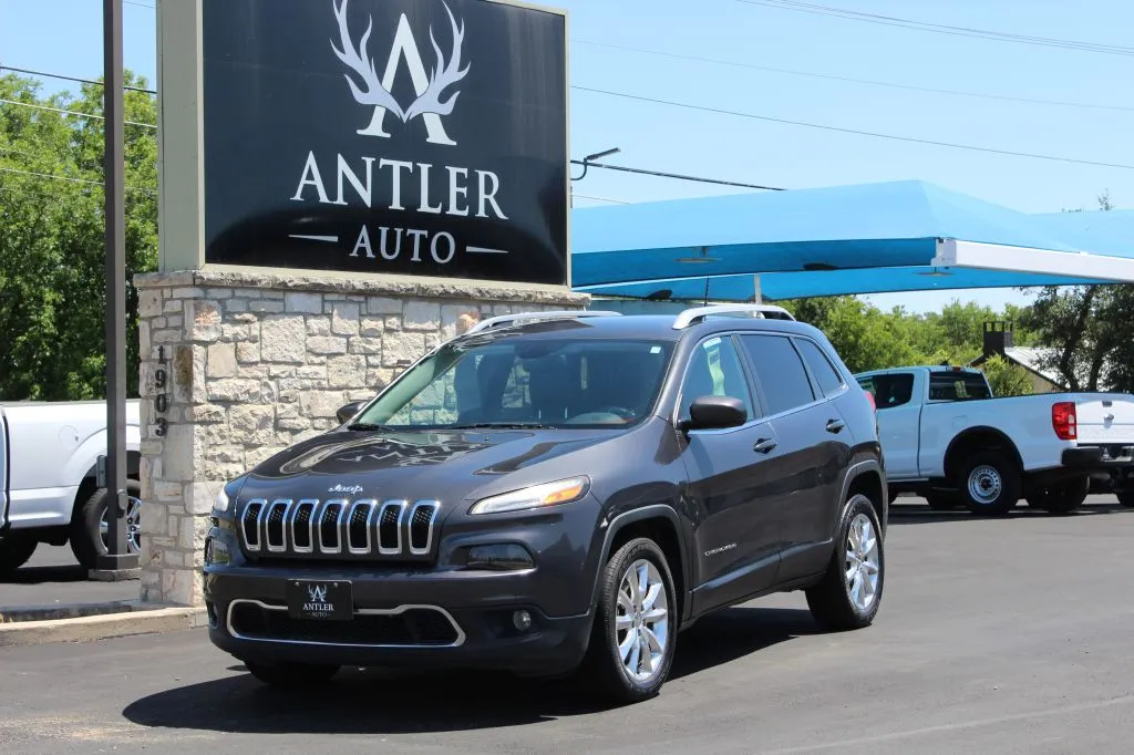 Gray 2016 JEEP CHEROKEE LIMITED for sale in Kerrville, TX