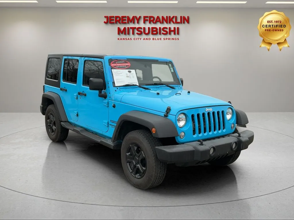 Blue 2017 Jeep Wrangler Unlimited Sport for sale in Kansas City, MO
