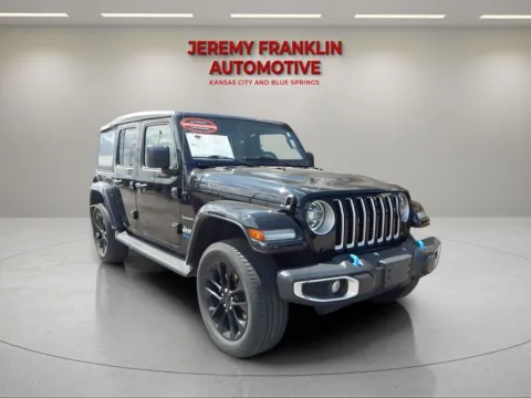 Black 2022 Jeep Wrangler Unlimited Sahara 4xe for sale in Kansas City, MO