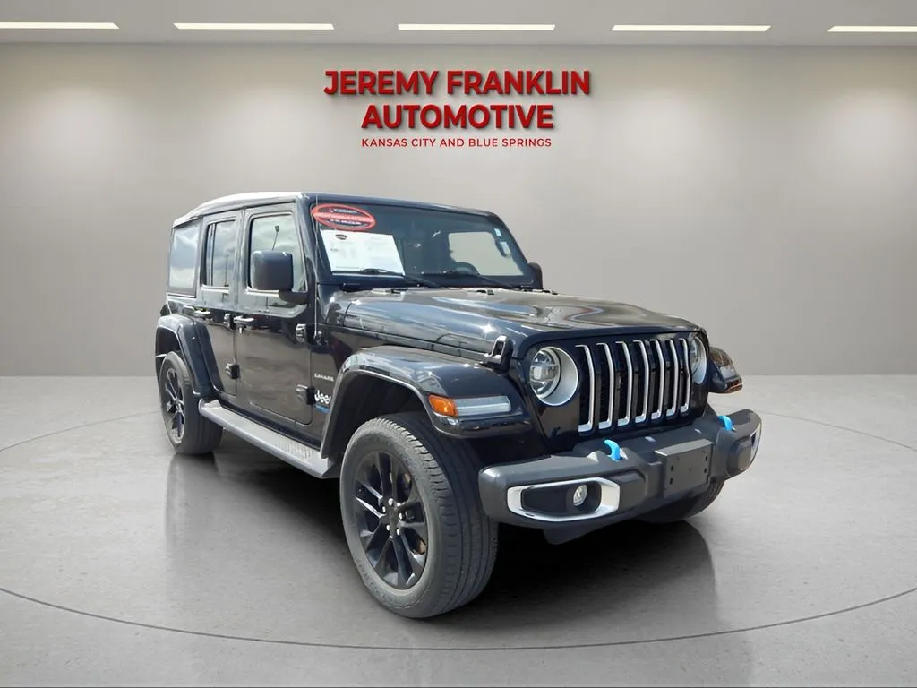 Black 2022 Jeep Wrangler Unlimited Sahara 4xe for sale in Kansas City, MO