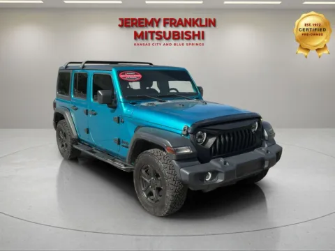 Blue 2020 Jeep Wrangler Unlimited Sport S for sale in Kansas City, MO