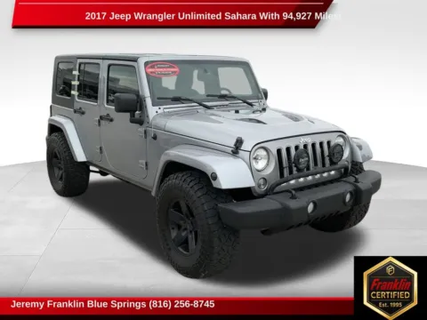 Silver 2017 Jeep Wrangler Unlimited Sahara for sale in Blue Springs, MO