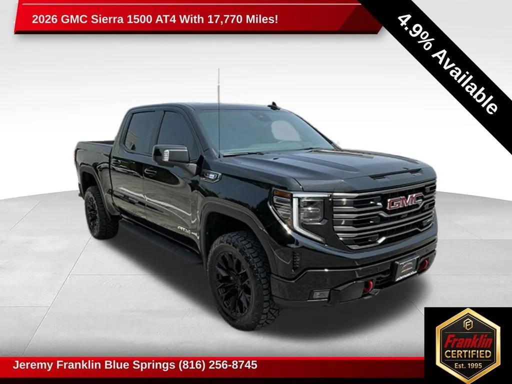 Black 2026 GMC Sierra 1500 AT4 for sale in Blue Springs, MO