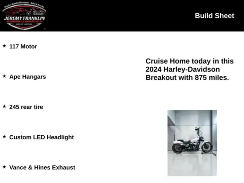 More photos of 2024 Harley-Davidson Breakout Softail at Jeremy Franklin Automotive of Blue Springs, MO