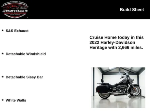 More photos of 2022 Harley-Davidson Heritage Classic at Jeremy Franklin Automotive of Blue Springs, MO