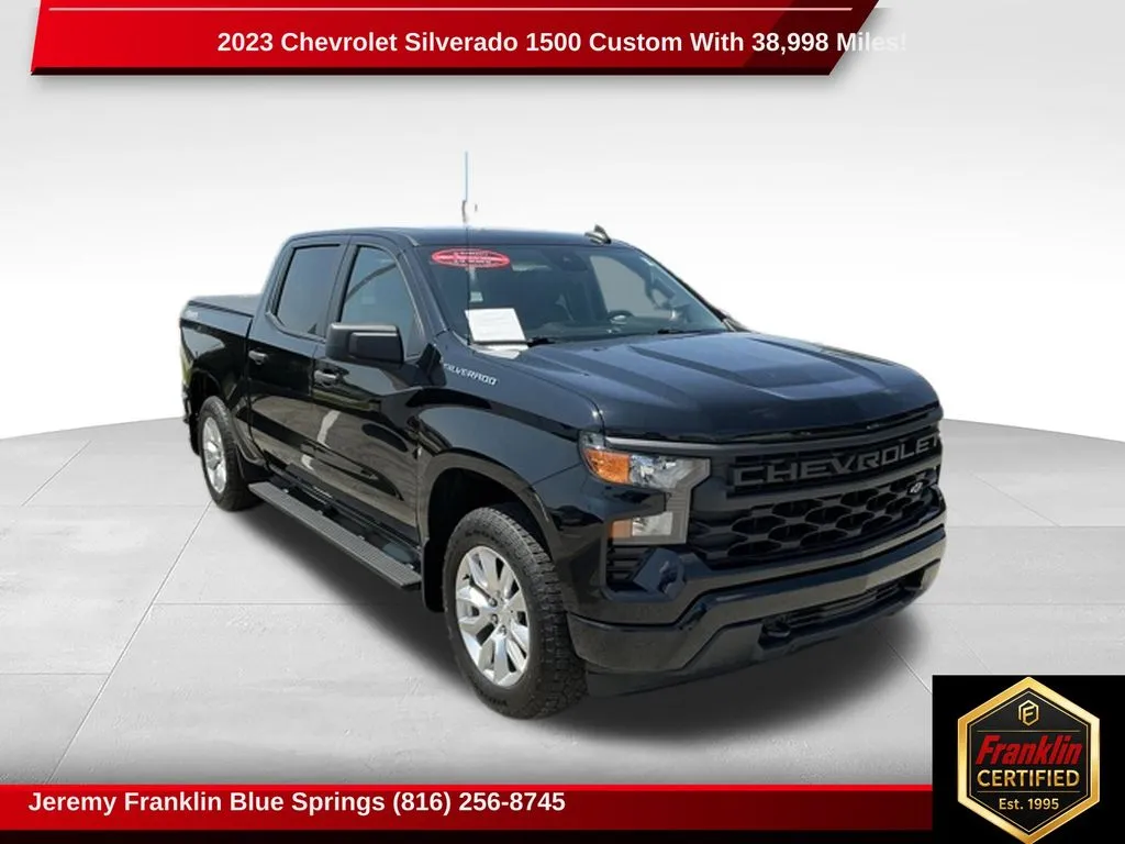 Black 2023 Chevrolet Silverado 1500 Custom for sale in Blue Springs, MO