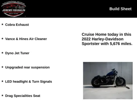 Another view of 2022 Harley-Davidson Sportster XL 1200 for sale in Blue Springs, MO at Jeremy Franklin Automotive of Blue Springs