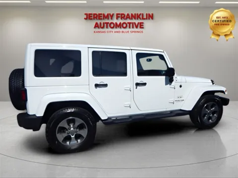Photos of 2018 Jeep Wrangler JK Unlimited Sahara for sale in Blue Springs, MO at Jeremy Franklin Automotive of Blue Springs
