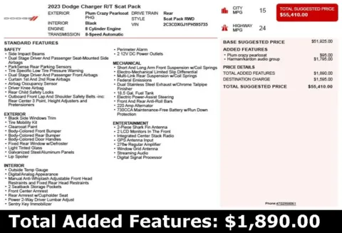Another view of 2023 Dodge Charger R/T Scat Pack for sale in Duluth, GA at Autoplex Atlanta