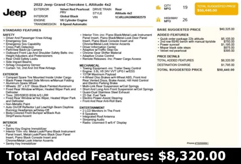 Another view of 2022 Jeep Grand Cherokee L Altitude for sale in Duluth, GA at Autoplex Atlanta